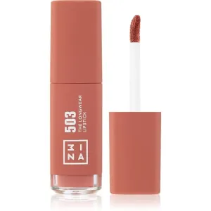 3INA The Longwear Lipstick rouge à lèvres liquide longue tenue teinte 503 - Nude 6 ml