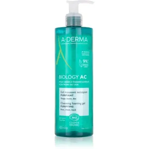 A-Derma Biology gel moussant purifiant pour peaux grasses et mixtes 400 ml