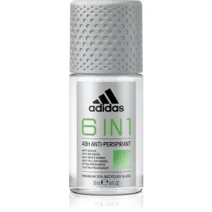 Adidas Cool & Dry 6 in 1 anti-transpirant roll-on pour homme 50 ml