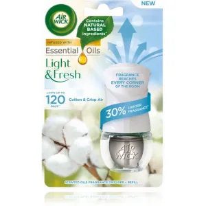 Air Wick Light & Fresh Cotton & Crisp Air diffuseur électrique de parfum d'ambiance avec recharge 19 ml