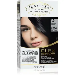 Alfaparf Milano Il Salone Milano Plex Rebuilder coloration cheveux permanente teinte 1,0 - Pure Black 1 pcs