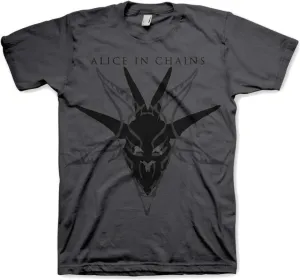 Alice in Chains T-shirt Black Skull Charcoal Mens Homme Charcoal L