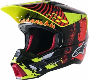 Alpinestars S-M5 Solar Flare Helmet Black/Red Fluorescent/Yellow Fluorescent/Glossy L Casque
