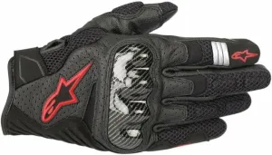 Alpinestars SMX-1 Air V2 Gloves Black/Red Fluorescent 2XL Gants de moto