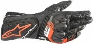 Alpinestars SP-8 V3 Leather Gloves Black/Red Fluorescent 2XL Gants de moto