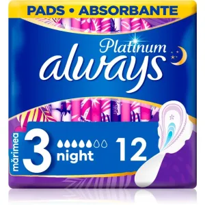 Always Platinum Night Size 3 serviettes hygiéniques pour la nuit 12 pcs