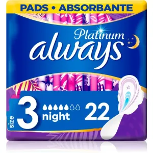 Always Platinum Night Size 3 serviettes hygiéniques pour la nuit 22 pcs
