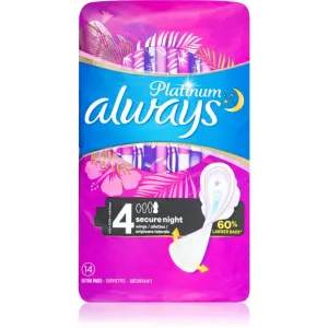 Always Platinum Secure Night Size 4 serviettes hygiéniques 14 pcs