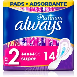 Always Platinum Super Size 2 serviettes hygiéniques 14 pcs