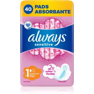 Always Sensitive Normal Plus serviettes hygiéniques sans parfum 40 pcs