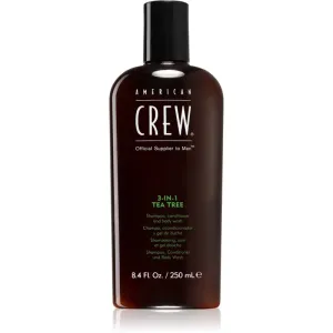 American Crew Hair & Body 3-IN-1 Tea Tree shampoing, après-shampoing et gel douche 3 en 1 pour homme 250 ml