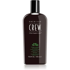 American Crew Hair & Body 3-IN-1 Tea Tree shampoing, après-shampoing et gel douche 3 en 1 pour homme 450 ml