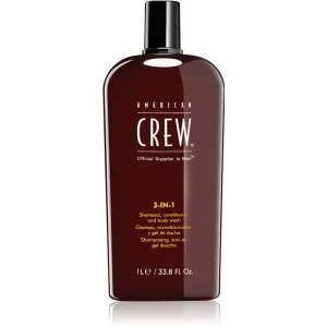 American Crew Hair & Body 3-IN-1 shampoing, après-shampoing et gel douche 3 en 1 pour homme 1000 ml