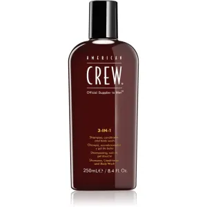 American Crew Hair & Body 3-IN-1 shampoing, après-shampoing et gel douche 3 en 1 pour homme 250 ml #103560