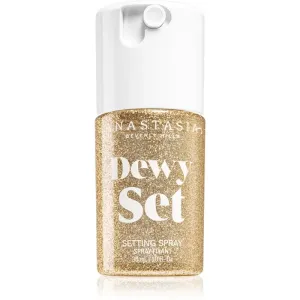 Anastasia Beverly Hills Dewy Set Setting Spray Mini brume illuminatrice visage avec parfums Coconut & Vanilla 30 ml