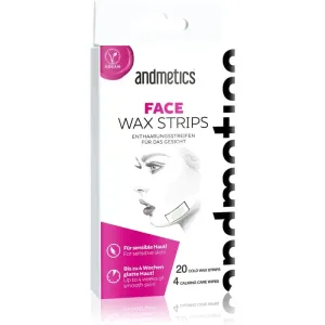 andmetics Wax Strips Face bandes de cire pour épilation visage 20 pcs