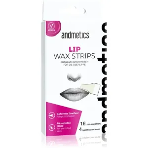 andmetics Wax Strips Lip bandes de cire pour épilation lèvre supérieure 16 pcs