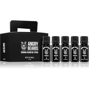 Angry Beards Original Beard Oil 5 Pack huile pour barbe (coffret cadeau)