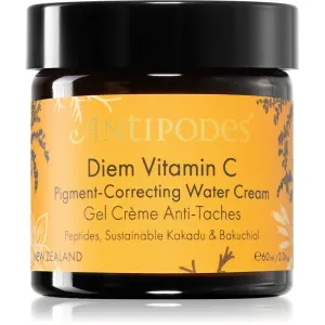 Antipodes Diem Vitamin C Pigment-Correcting Water Cream crème hydratante illuminatrice anti-taches pigmentaires 60 ml