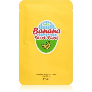 A’pieu Banana masque nourrissant en tissu pour une peau lumineuse et lisse 23 g