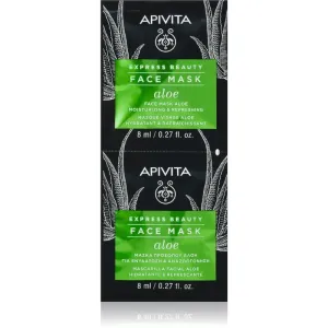Apivita Express Beauty Aloe masque hydratant rafraîchissant visage 2x8 ml