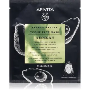 Apivita Express Beauty Avocado masque hydratant en tissu pour apaiser la peau 10 ml