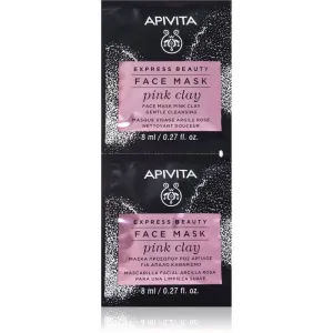 Apivita Express Beauty Pink Clay masque purifiant visage 2x8 ml