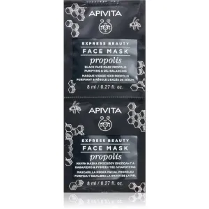 Apivita Express Beauty Propolis masque noir purifiant pour peaux grasses 2 x 8 ml #129912