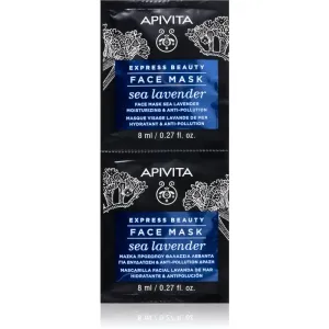 Apivita Express Beauty Sea Lavender masque visage pour un effet naturel 2 x 8 ml