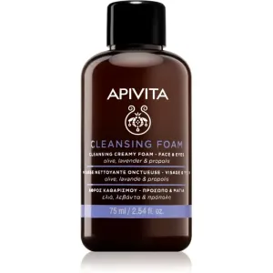 Apivita Cleansing Foam Face & Eyes mousse démaquillante purifiante visage et yeux pour tous types de peau 75 ml