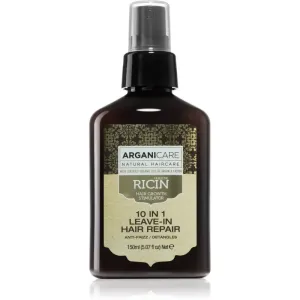 Arganicare Ricin 10 In 1 Leave-In Hair Repair cure cheveux 10 en 1 nutrition et éclat 150 ml