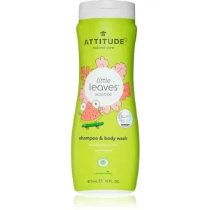 Attitude Little Leaves Watermelon & Coco gel nettoyant et shampoing pour bébé 473 ml