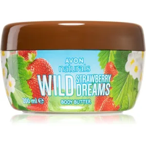 Avon Naturals Wild Strawberry Dreams beurre corporel nourrissant arôme fraise 200 ml