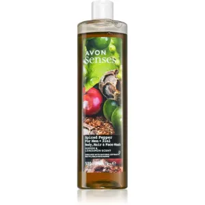 Avon Senses Spiced Pepper 3 en 1 : shampoing, après-shampoing et gel douche 500 ml