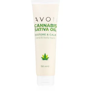 Avon Cannabis Sativa Oil Restore & Calm crème mains et corps à l'huile de chanvre 150 ml
