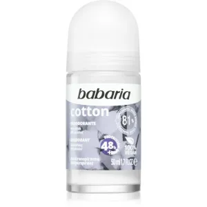 Babaria Deodorant Cotton anti-transpirant roll-on  effet nourrissant 50 ml