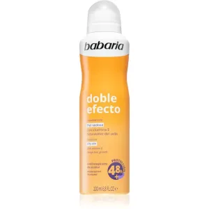 Babaria Deodorant Double Effect spray anti-transpirant pour ralentir la repousse des poils 200 ml