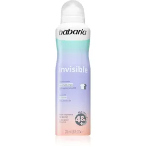 Babaria Deodorant Invisible spray anti-transpirant anti-traces blanches et jaunes 200 ml
