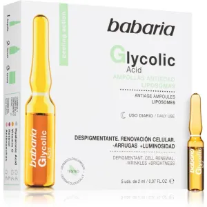 Babaria Glycolic Acid sérum anti-rides illuminateur en ampoules 5x2 ml
