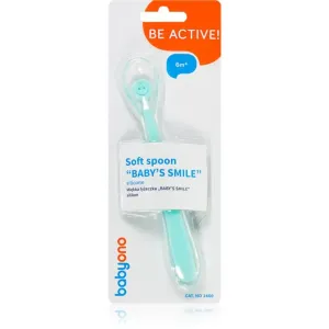 BabyOno Be Active Baby’s Smile petite cuillère Turquoise 6 m+ 1 pcs