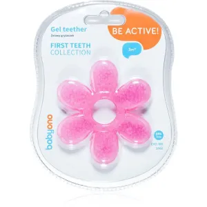 BabyOno Be Active Gel Teether jouet de dentition Flower Pink 1 pcs