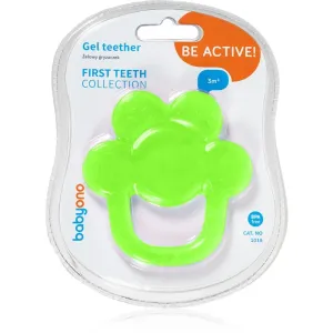 BabyOno Be Active Gel Teether jouet de dentition Green Flower 1 pcs #663057
