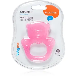 BabyOno Be Active Gel Teether jouet de dentition Pink Bear 1 pcs
