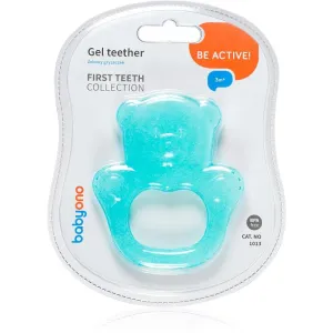 BabyOno Be Active Gel Teether jouet de dentition Turquoise Bear 1 pcs