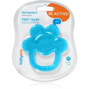 BabyOno Be Active Gel Teether jouet de dentition Turquoise Flower 1 pcs