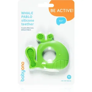 BabyOno Be Active jouet de dentition 6m+ Whale Pablo Green 1 pcs