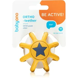 BabyOno Be Active Ortho jouet de dentition pour bébé Yellow 1 pcs