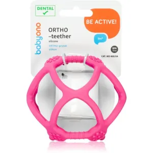 BabyOno Be Active Ortho Teether jouet de dentition pour bébé Pink 1 pcs