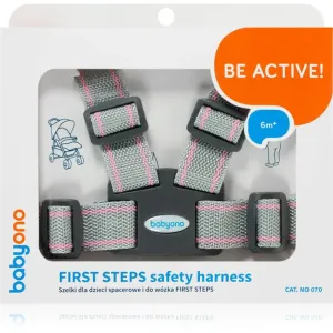 BabyOno Be Active Safety Harness First Steps accessoires cheveux pour enfant Grey/Pink 6 m+ 1 pcs