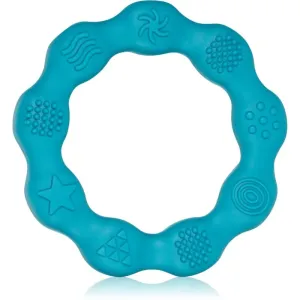 BabyOno Be Active Silicone Teether Ring jouet de dentition Blue 1 pcs